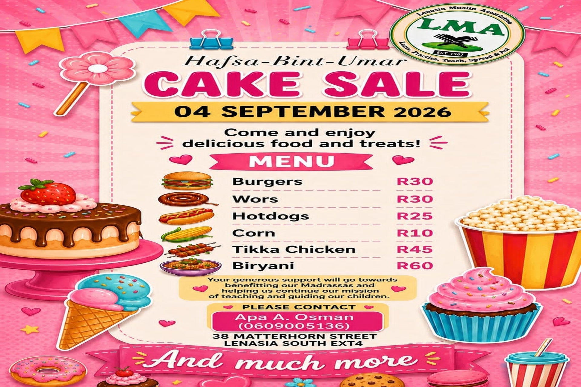 LMA Annual Cake Sale