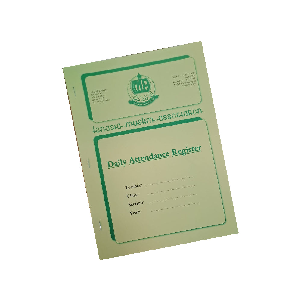 Pupils Daily Attendance Register – Lenasia Muslim Association